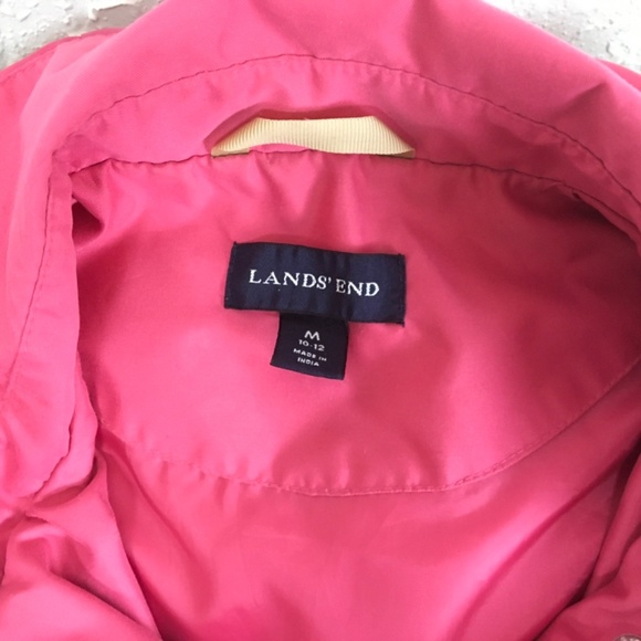 LAND'S END ROSE COLOR WOMANS RAIN JACKET SIZE MEDIUM - Picture 4 of 5